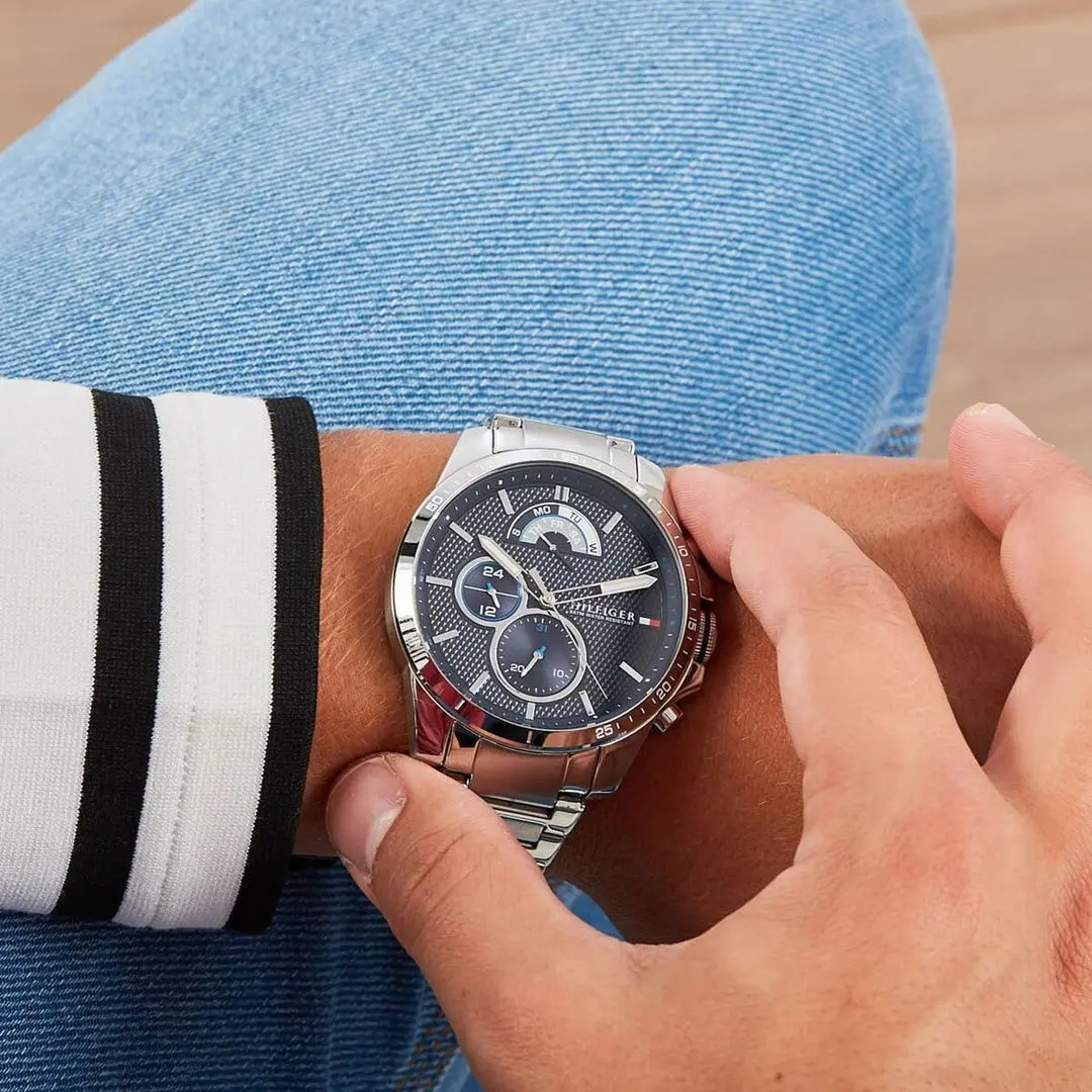 Наручные часы Tommy Hilfiger Decker 1791348 (Silver/Blue) - 8