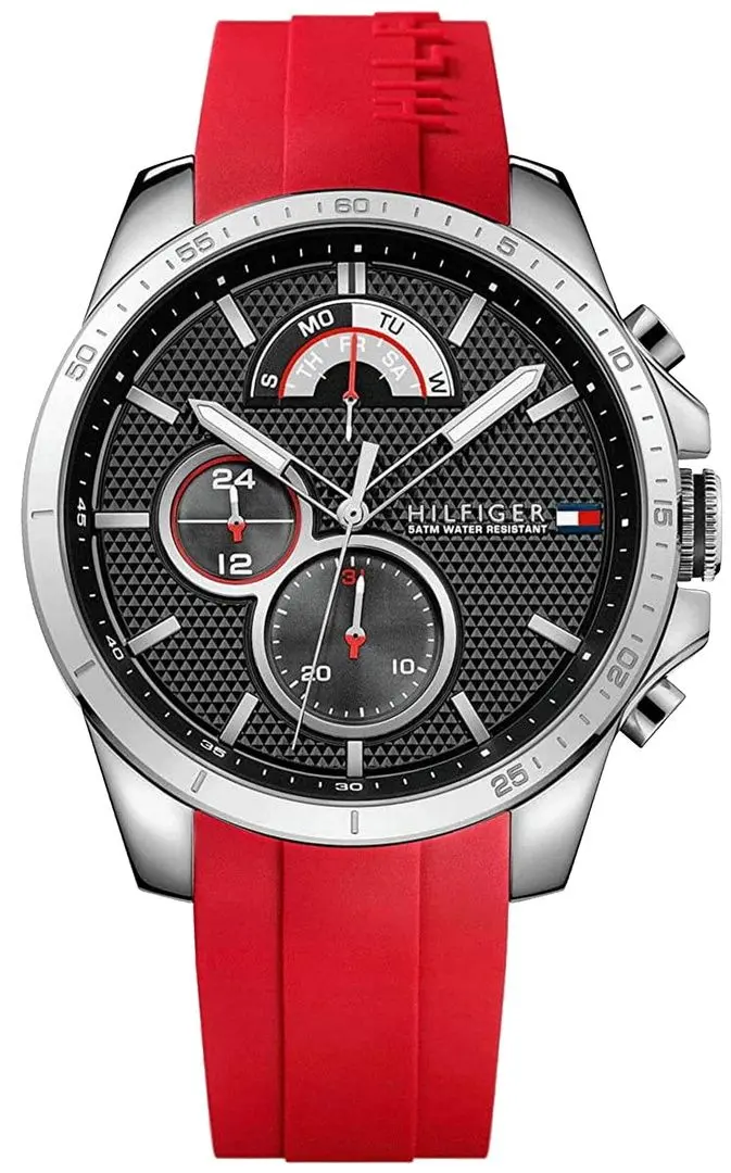 Наручные часы Tommy Hilfiger Decker 1791351 (Red/Silver)