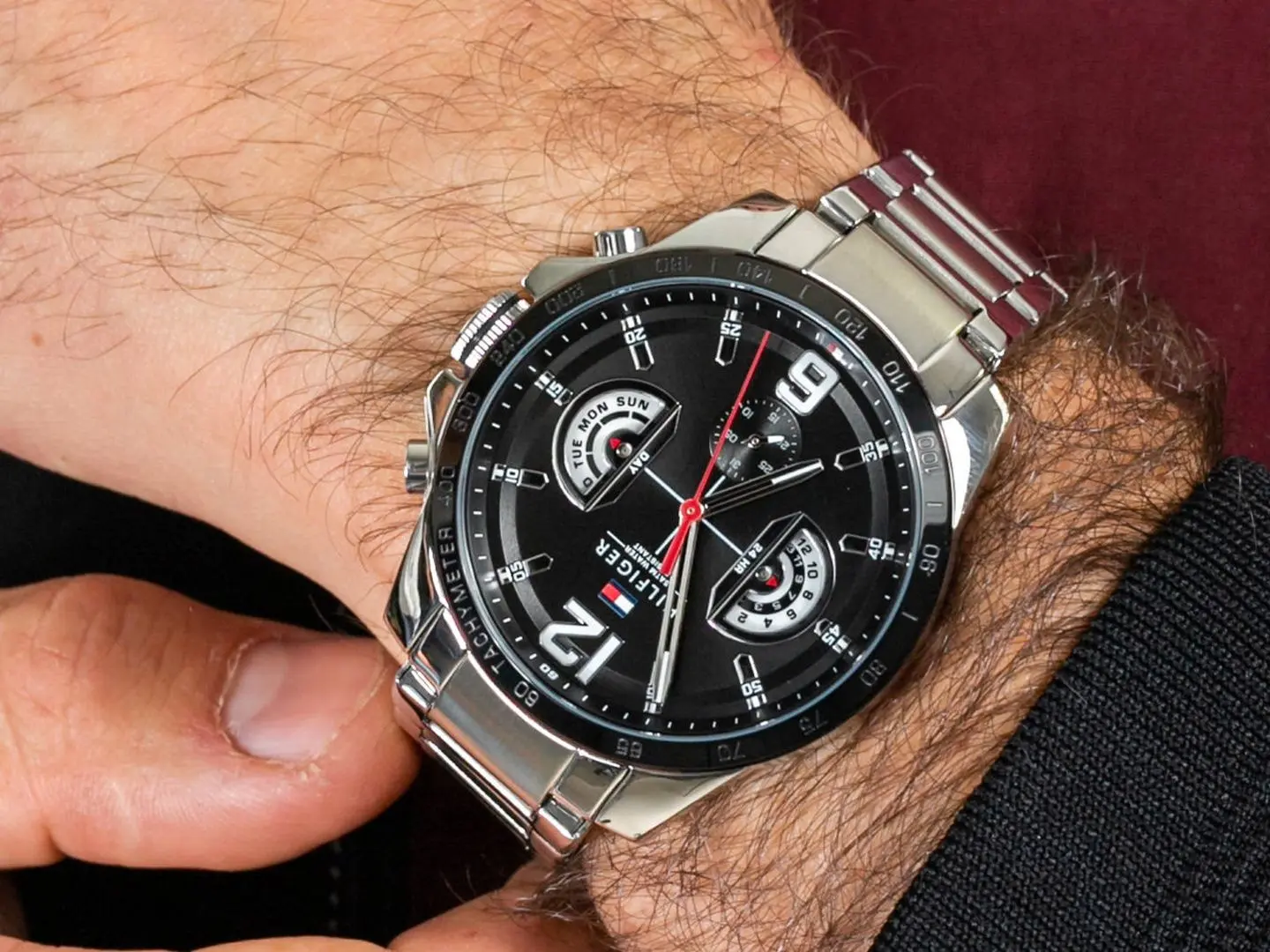 Ceas de mana Tommy Hilfiger Decker 1791472 (Silver/Black) - 3