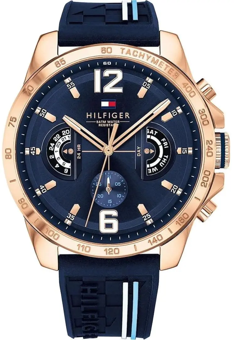 Ceas de mana Tommy Hilfiger Decker 1791474 (Blue/Rose Gold)