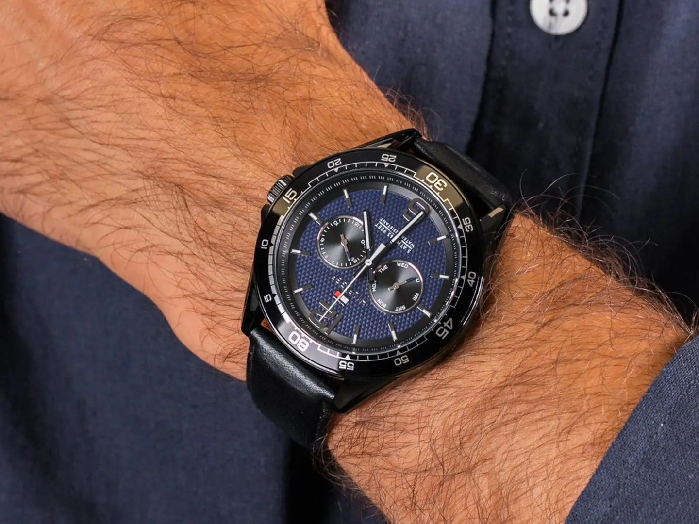 Ceas de mana Tommy Hilfiger Erik 1791368 (Black) - 5