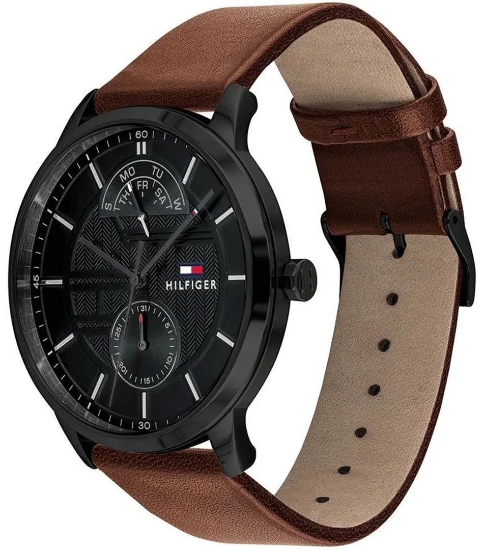 Ceas de mana Tommy Hilfiger Hunter 1791604 (Brown/Black) - 2