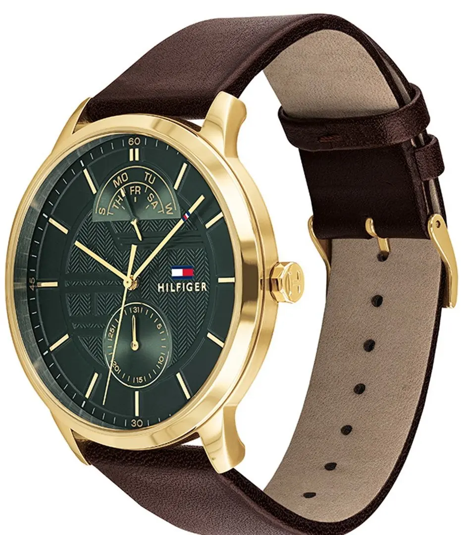Ceas de mana Tommy Hilfiger Hunter 1791607 (Brown/Gold) - 2