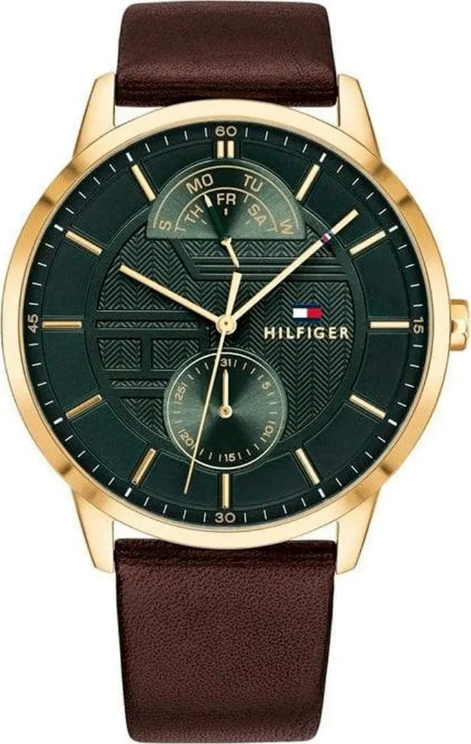 Ceas de mana Tommy Hilfiger Hunter 1791607 (Brown/Gold)