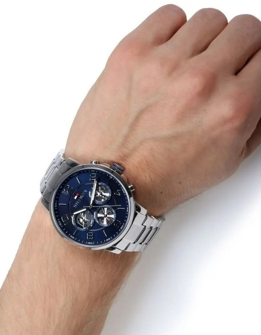 Наручные часы Tommy Hilfiger Keagan 1791293 (Silver/Blue) - 7