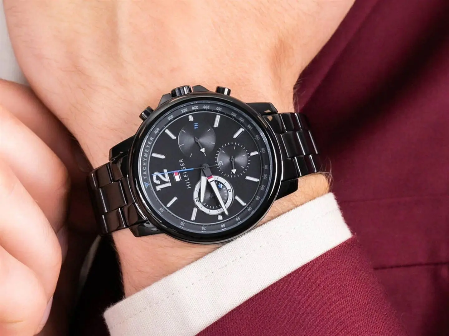 Ceas de mana Tommy Hilfiger Landon 1791529 (Black) - 6