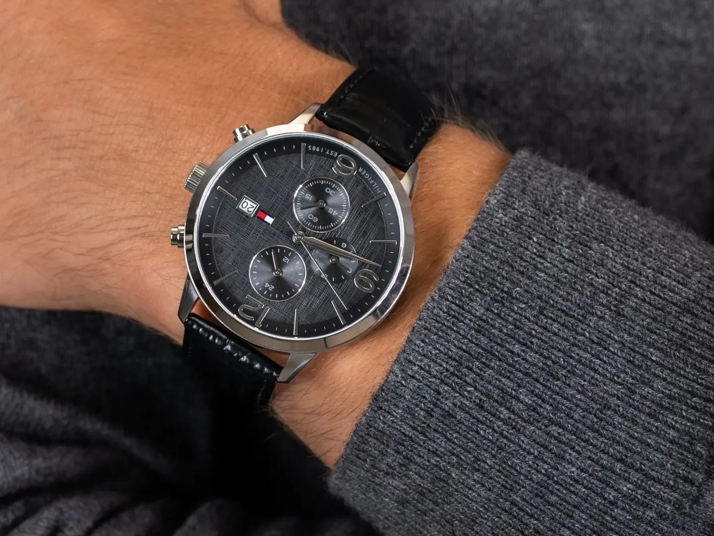 Ceas de mana Tommy Hilfiger Liam 1710361 (Black/Silver) - 4