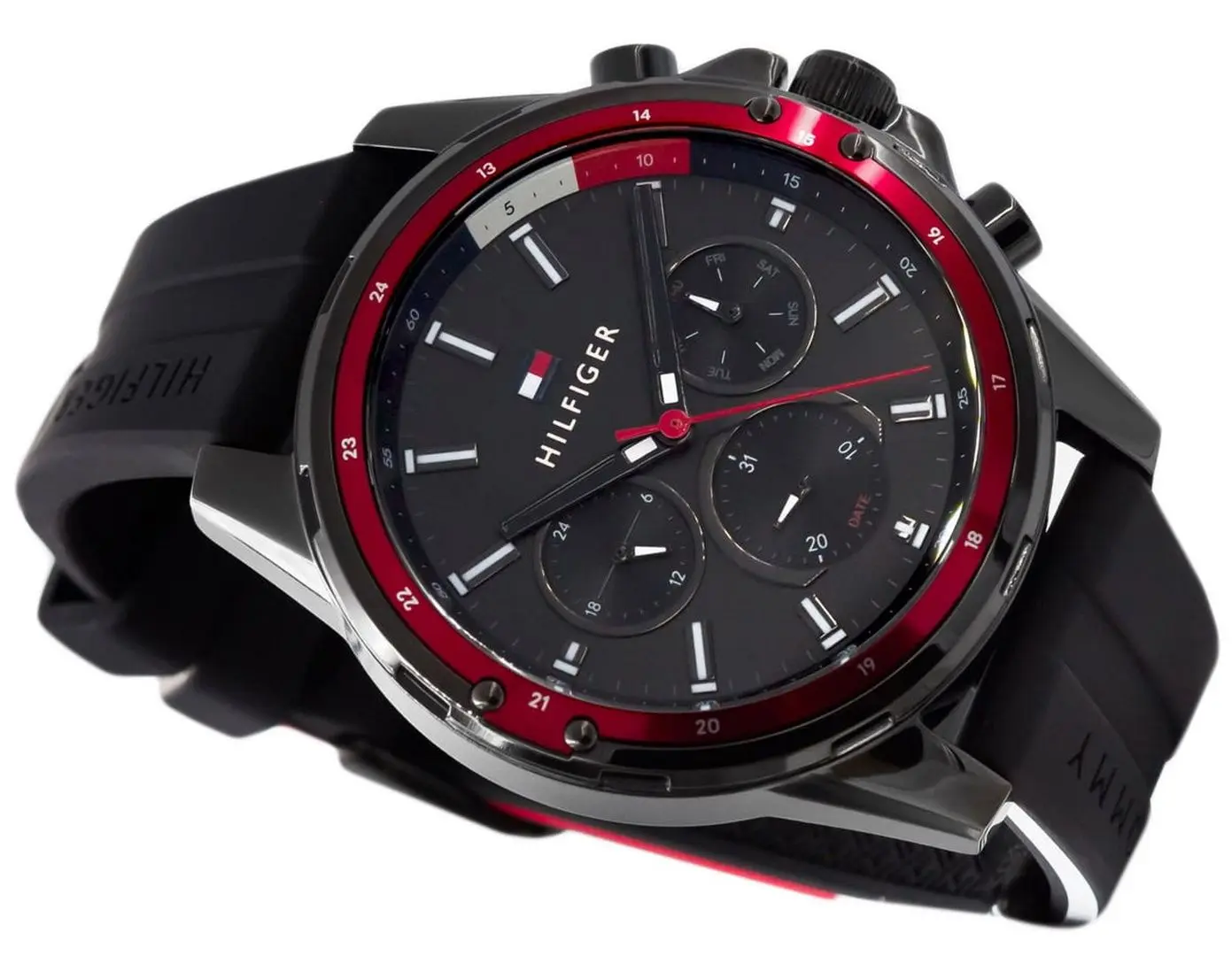 Ceas de mana Tommy Hilfiger Mason 1791793 (Black/Red) - 3
