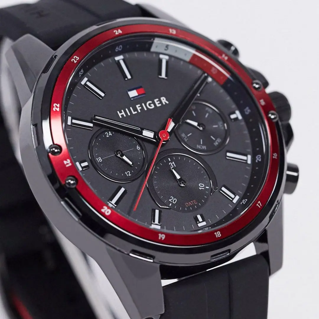 Ceas de mana Tommy Hilfiger Mason 1791793 (Black/Red) - 6