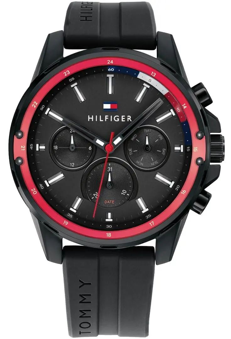 Ceas de mana Tommy Hilfiger Mason 1791793 (Black/Red)