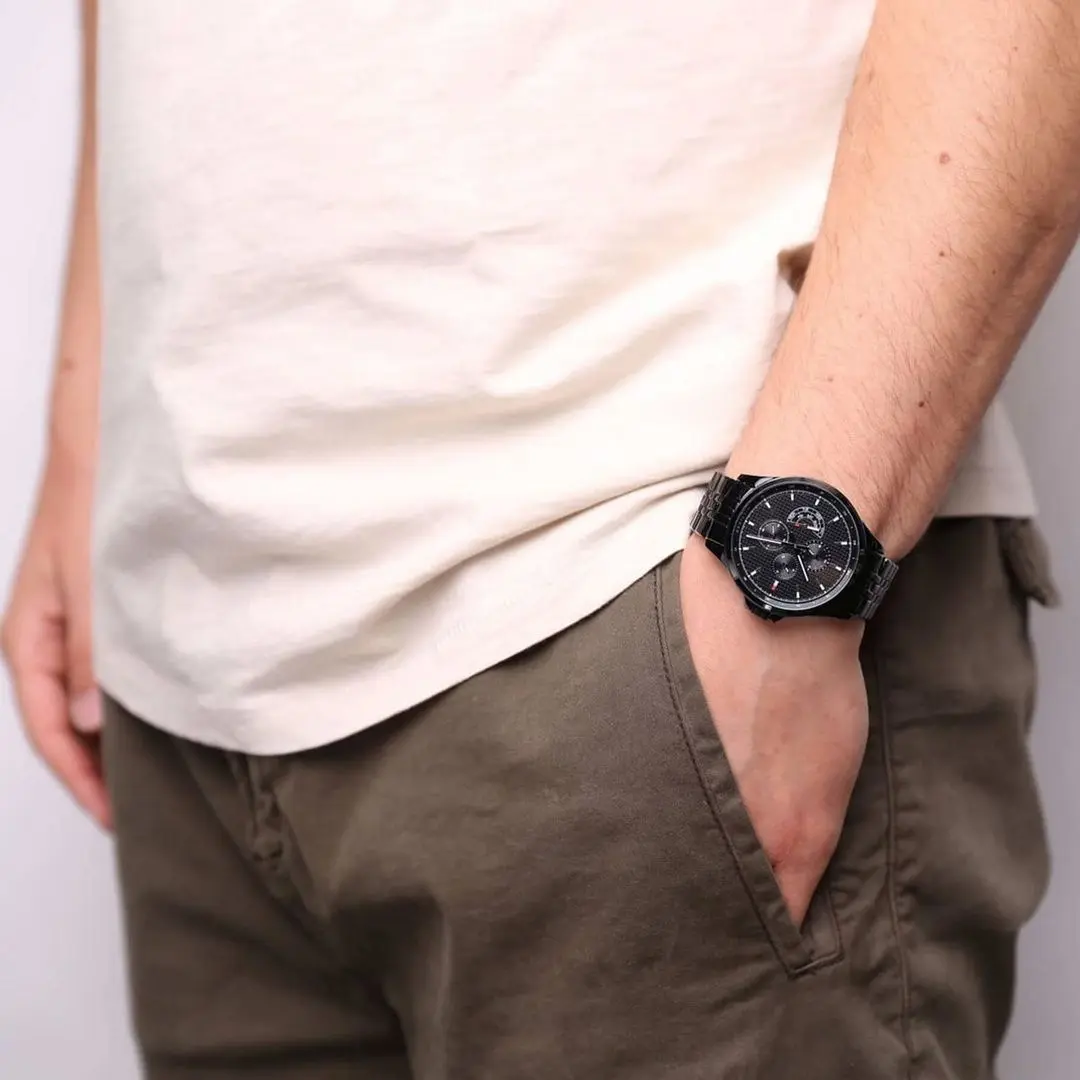 Ceas de mana Tommy Hilfiger Shawn 1791611 (Black) - 7