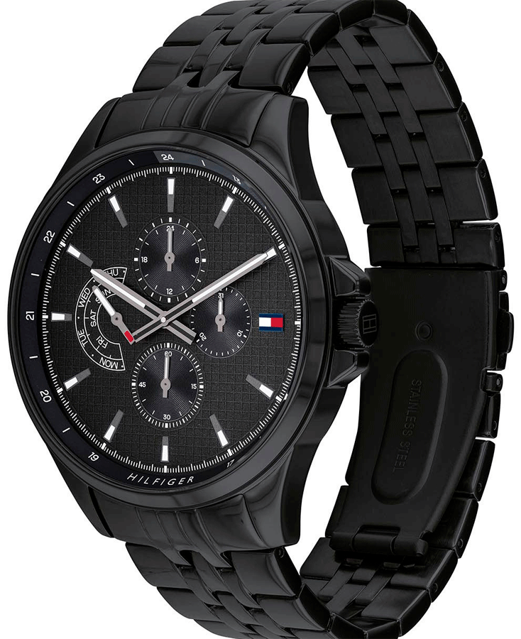 Ceas de mana Tommy Hilfiger Shawn 1791611 (Black) - 2