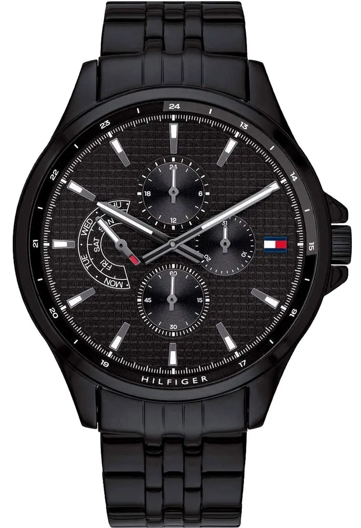 Ceas de mana Tommy Hilfiger Shawn 1791611 (Black)