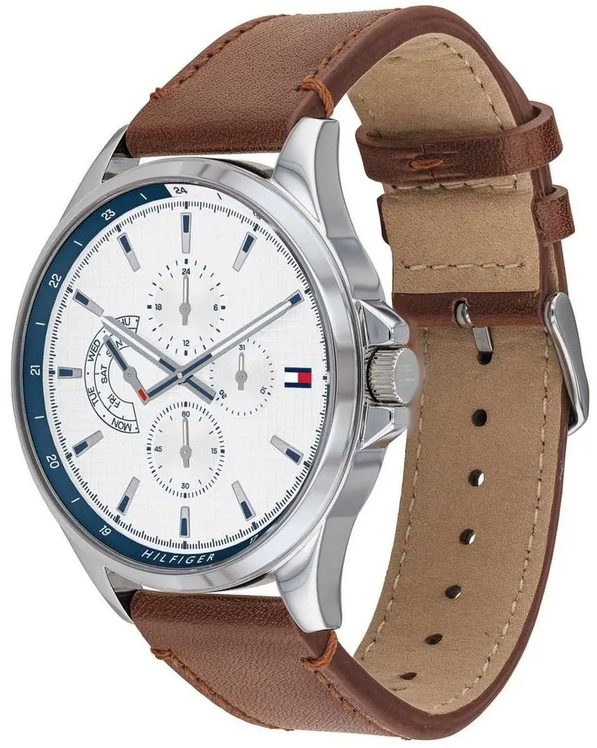 Ceas de mana Tommy Hilfiger Shawn 1791614 (Brown/Silver) - 2
