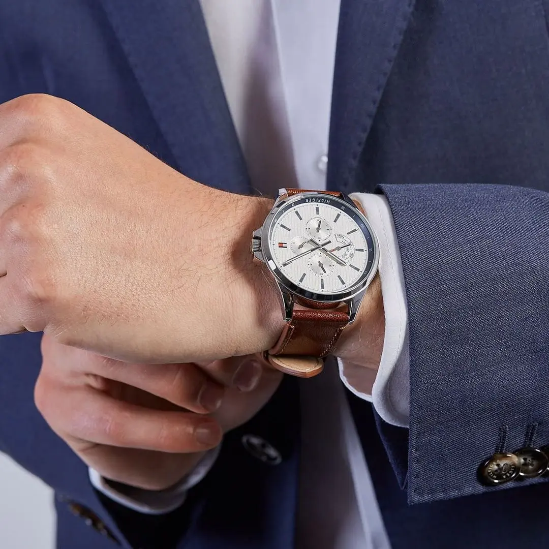 Ceas de mana Tommy Hilfiger Shawn 1791614 (Brown/Silver) - 6