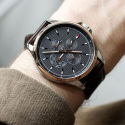 Ceas de mana Tommy Hilfiger Shawn 1791615 (Dark Brown/Rose Gold) Thumb