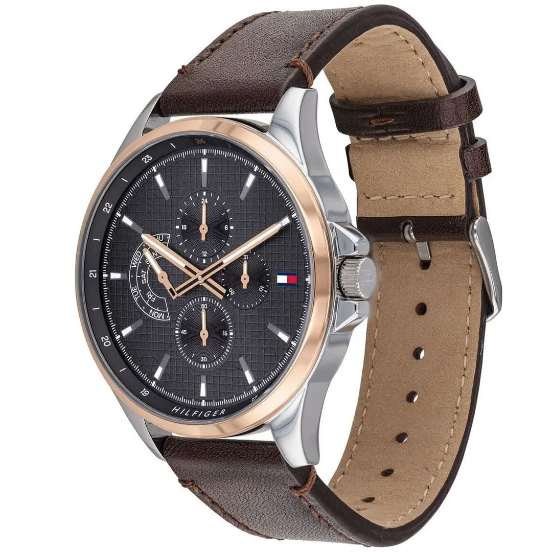 Ceas de mana Tommy Hilfiger Shawn 1791615 (Dark Brown/Rose Gold) - 3