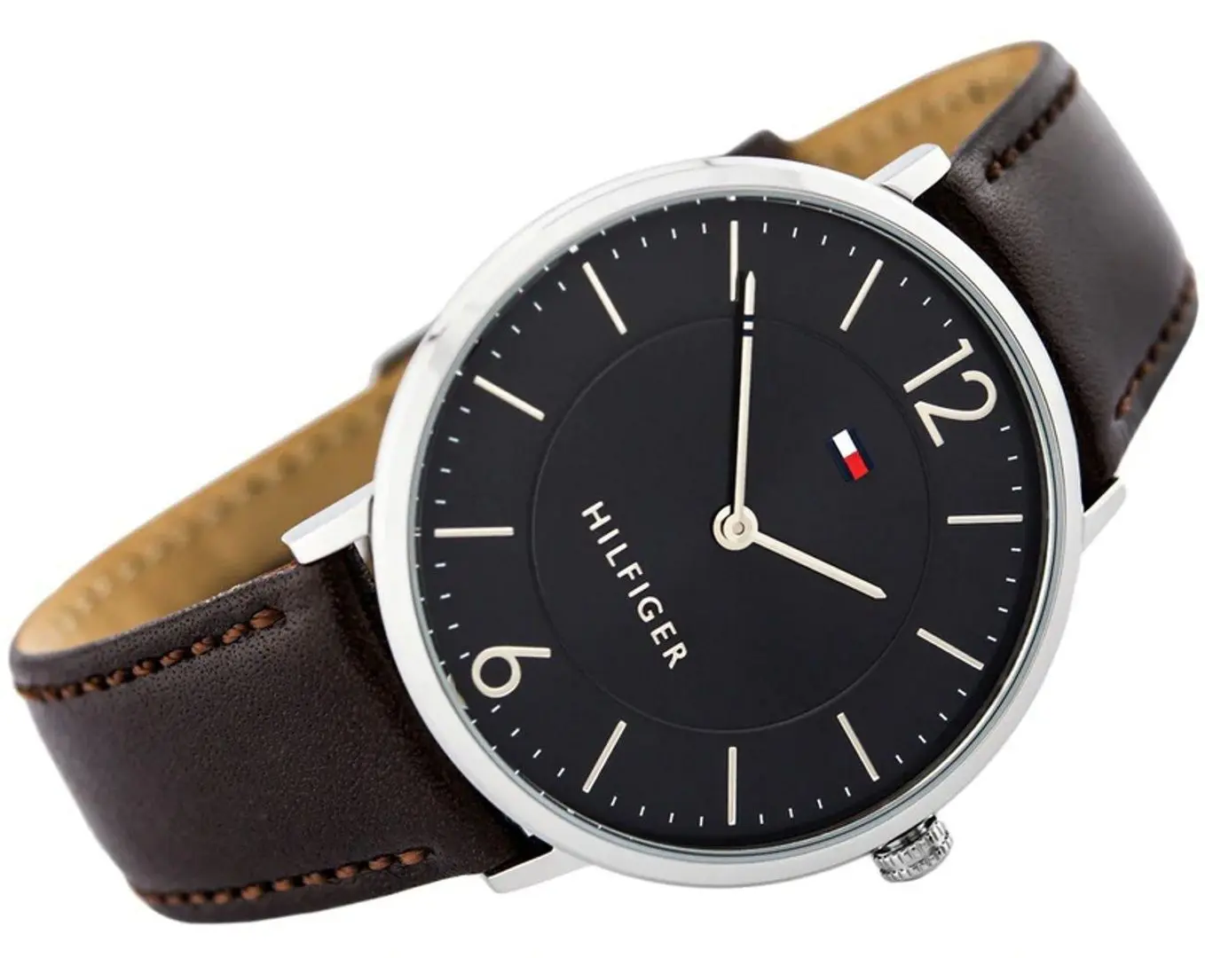 Ceas de mana Tommy Hilfiger Ultra Slim 1710352 (Brown/Silver) - 2