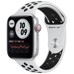 Ceas inteligent Apple Watch Nike SE GPS + Cellular 44mm Sport Band Pure Platinum/Black (Silver Aluminum)