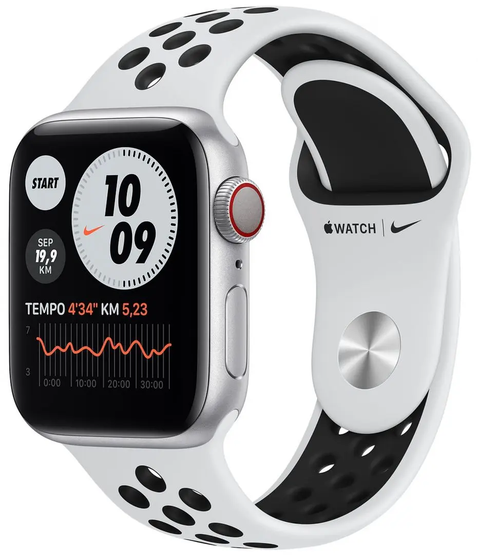 Ceas inteligent Apple Watch Nike Series 6 GPS 40мм (Silver/Pure Platinum/Black)