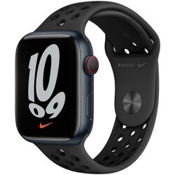 Ceas inteligent Apple Watch Nike Series 7 GPS + Cellular 45mm Sport Band (Midnight/Anthracite)