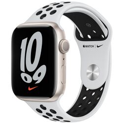 Ceas inteligent Apple Watch Nike Series 7 GPS + Cellular 45mm Sport Band (Starlight/Platinum)