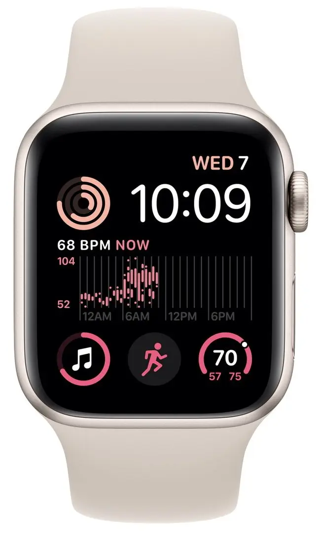 Ceas inteligent Apple Watch SE 2 GPS 44mm Sport Band M/L (Starlight)