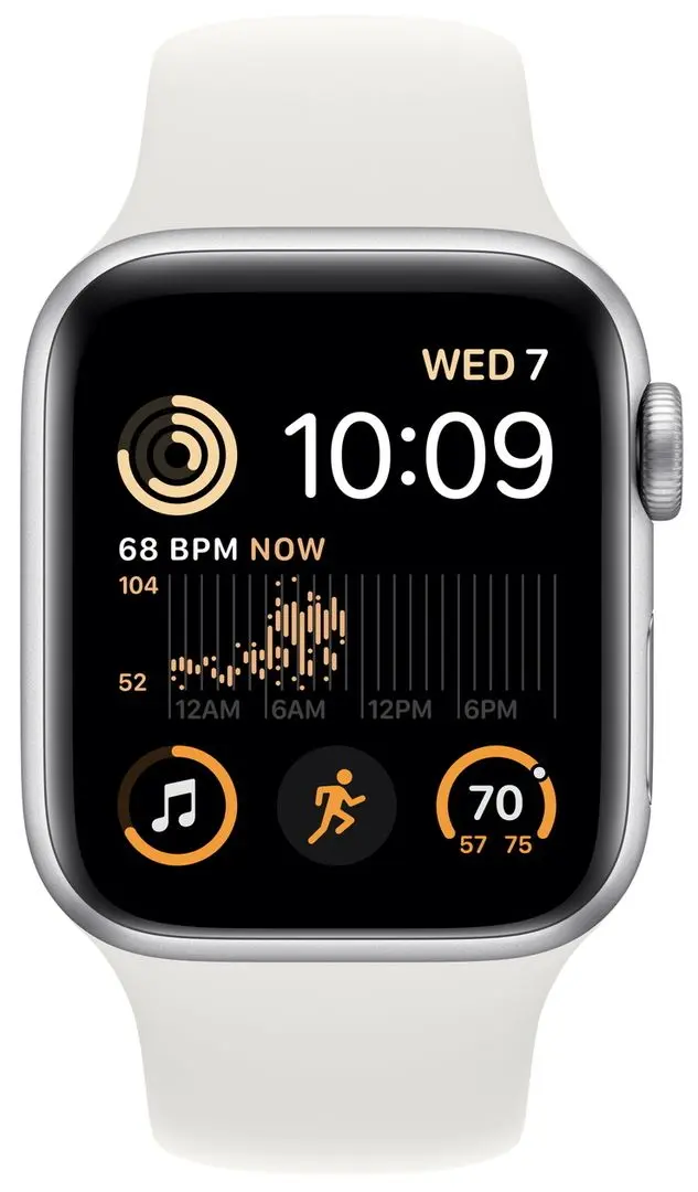 Ceas inteligent Apple Watch SE 2 GPS 44mm Sport Band (Silver/White)