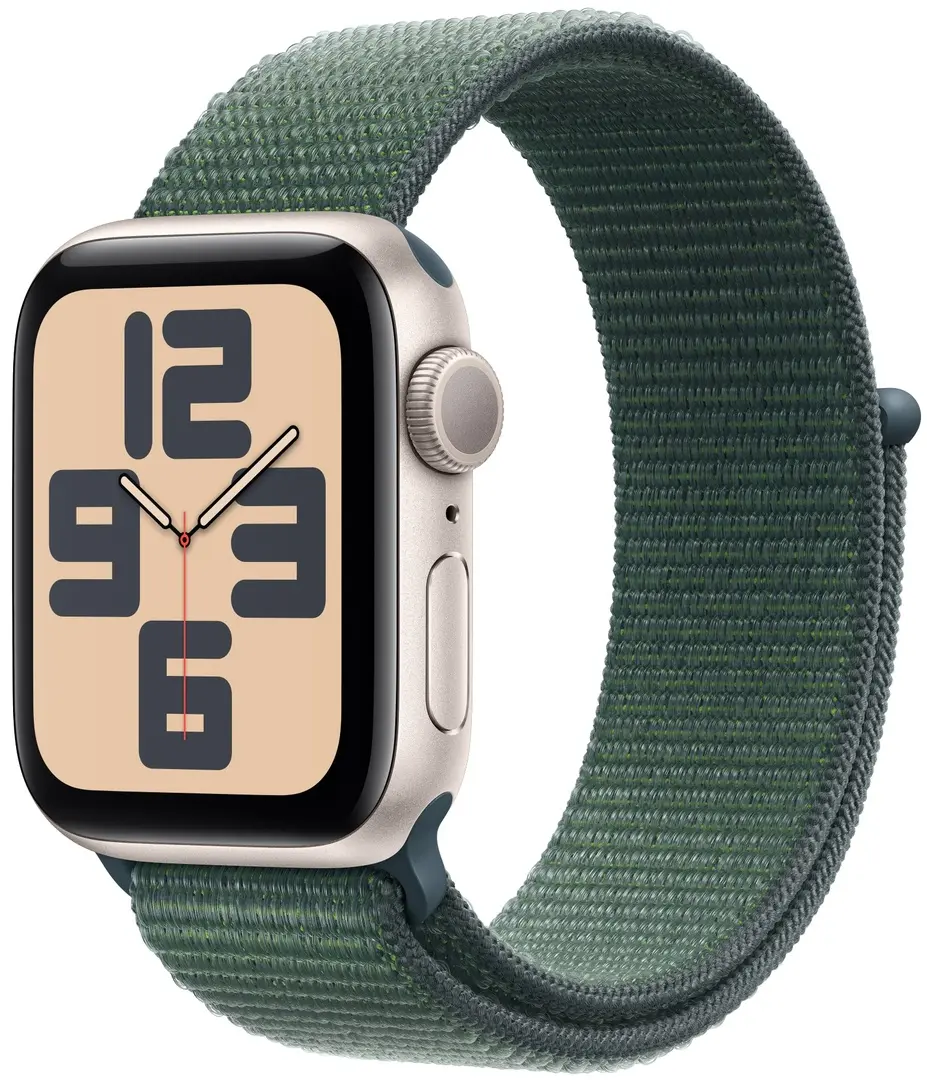Ceas inteligent Apple Watch SE 2024 GPS + Cellular 44mm Sport Loop (Starlight/Lake Green)
