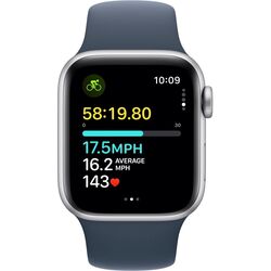 Ceas inteligent Apple Watch SE GPS 40mm Sport Band S/M (Silver/Storm Blue) Thumb
