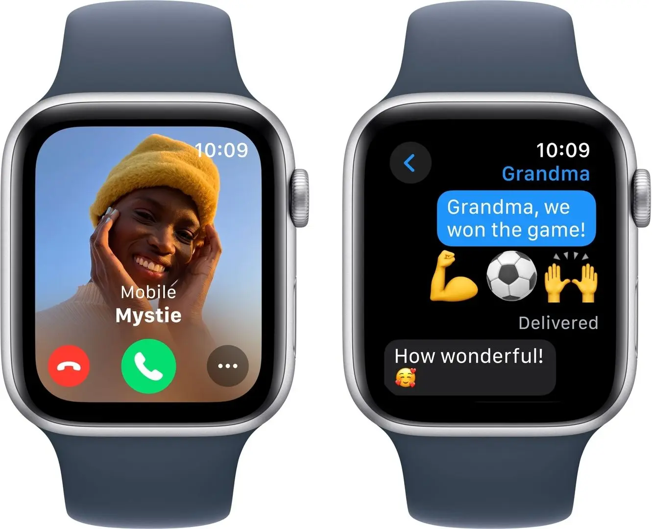 Смарт-часы Apple Watch SE GPS 44mm Sport Band M/L (Silver/Blue Storm)