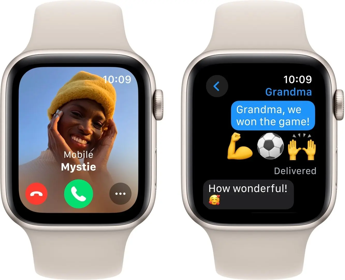 Смарт-часы Apple Watch SE GPS 44mm Sport Band S/M (Starlight)