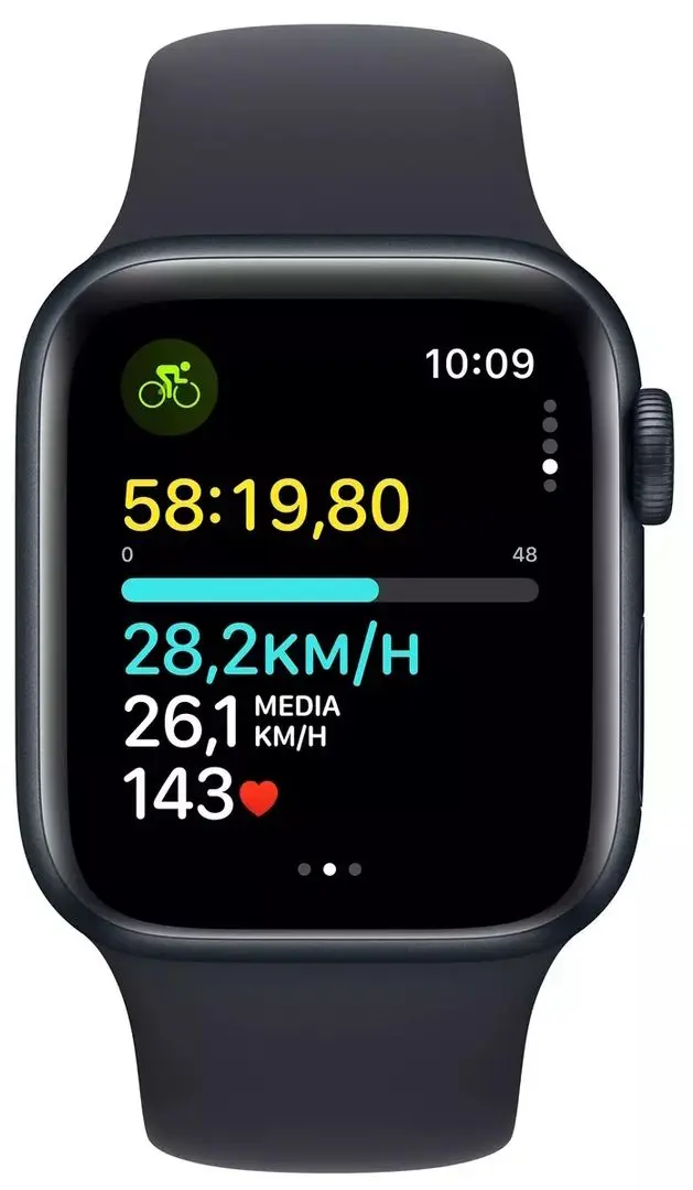 Ceas inteligent Apple Watch SE GPS + Cellular 40mm Sport Band M/L (Midnight)