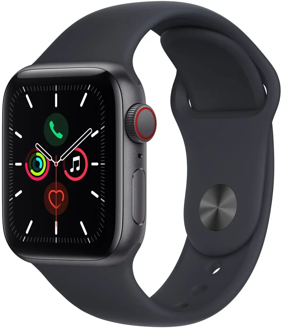 Ceas inteligent Apple Watch SE GPS + Cellular 40mm Sport Band (Space Grey/Midnight)