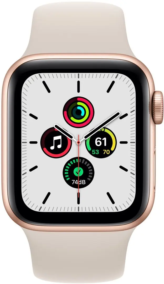 Ceas inteligent Apple Watch SE GPS + LTE 40mm Sport Band (Gold/Starlight)