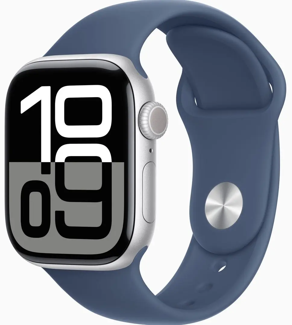 Смарт-часы Apple Watch Series 10 GPS 42mm Sport Band S/M (Silver/Denim)