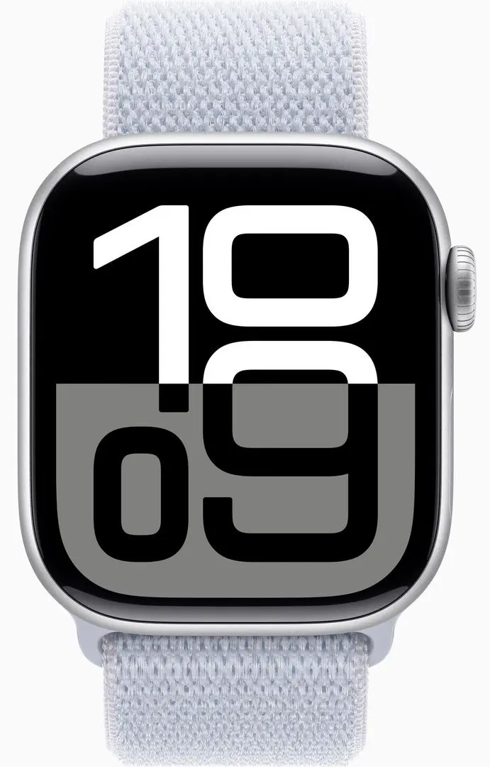 Ceas inteligent Apple Watch Series 10 GPS 42mm Sport Loop (Silver/Blue Cloud)