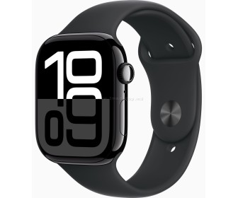 Ceas inteligent Apple Watch Series 10 GPS 46mm Sport Band M/L (Jet Black)