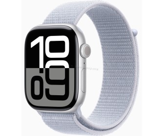 Ceas inteligent Apple Watch Series 10 GPS 46mm Sport Loop (Silver/Blue Cloud)