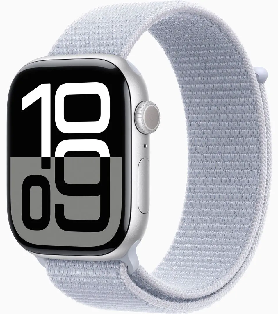 Смарт-часы Apple Watch Series 10 GPS 46mm Sport Loop (Silver/Blue Cloud)