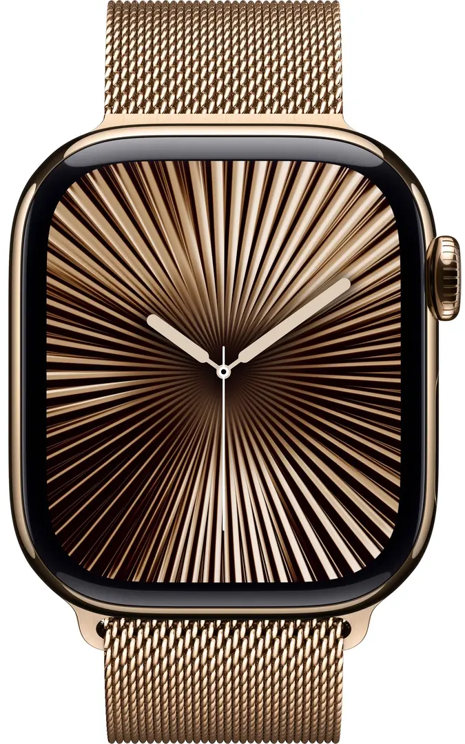 Ceas inteligent Apple Watch Series 10 GPS + Cellular 42mm Milanese Loop (Gold)
