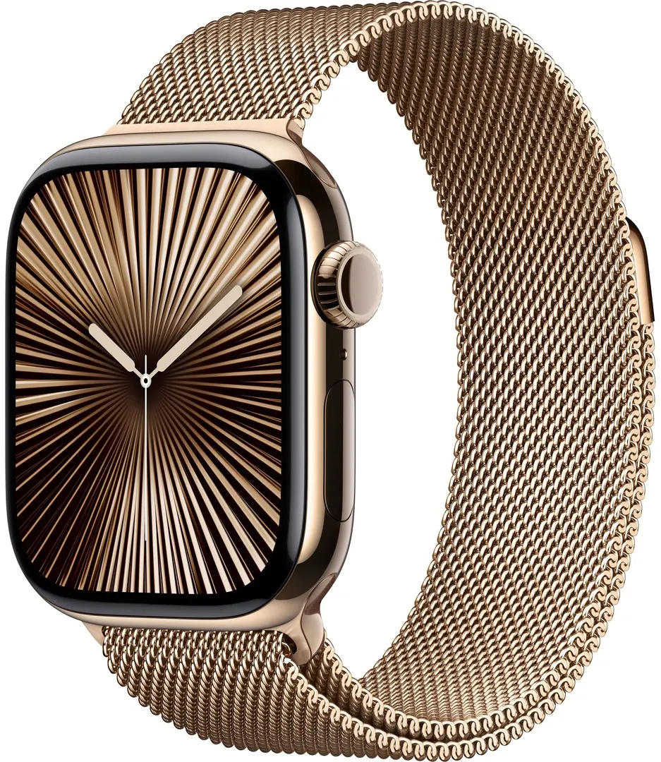 Ceas inteligent Apple Watch Series 10 GPS + Cellular 42mm Milanese Loop (Gold)