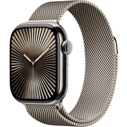 Ceas inteligent Apple Watch Series 10 GPS + Cellular 42mm Milanese Loop (Natural Titanium)