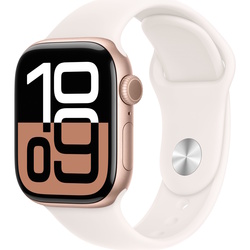 Ceas inteligent Apple Watch Series 10 GPS + Cellular 42mm Sport Band M/L (Rose Gold/Light Blush)