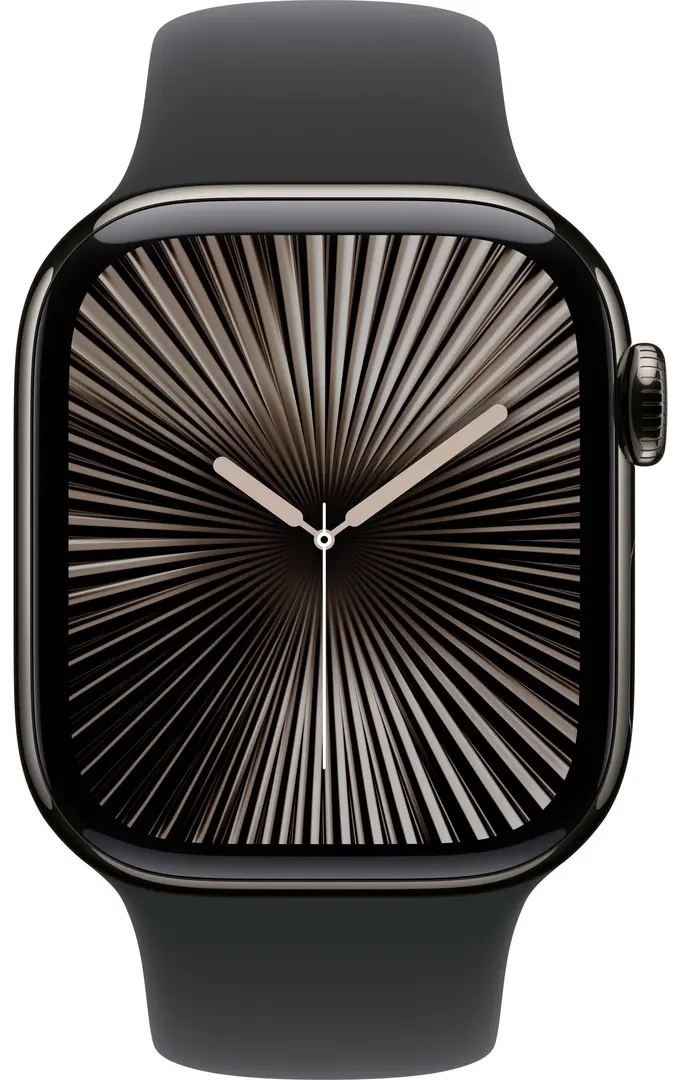 Ceas inteligent Apple Watch Series 10 GPS + Cellular 42mm Sport Band S/M (Slate/Black)