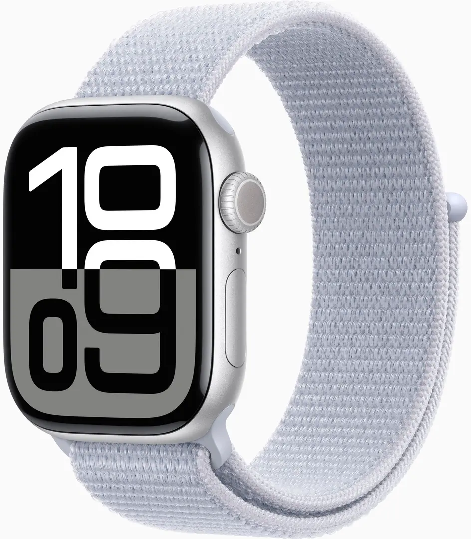 Смарт-часы Apple Watch Series 10 GPS + Cellular 42mm Sport Loop (Silver/Blue Cloud)
