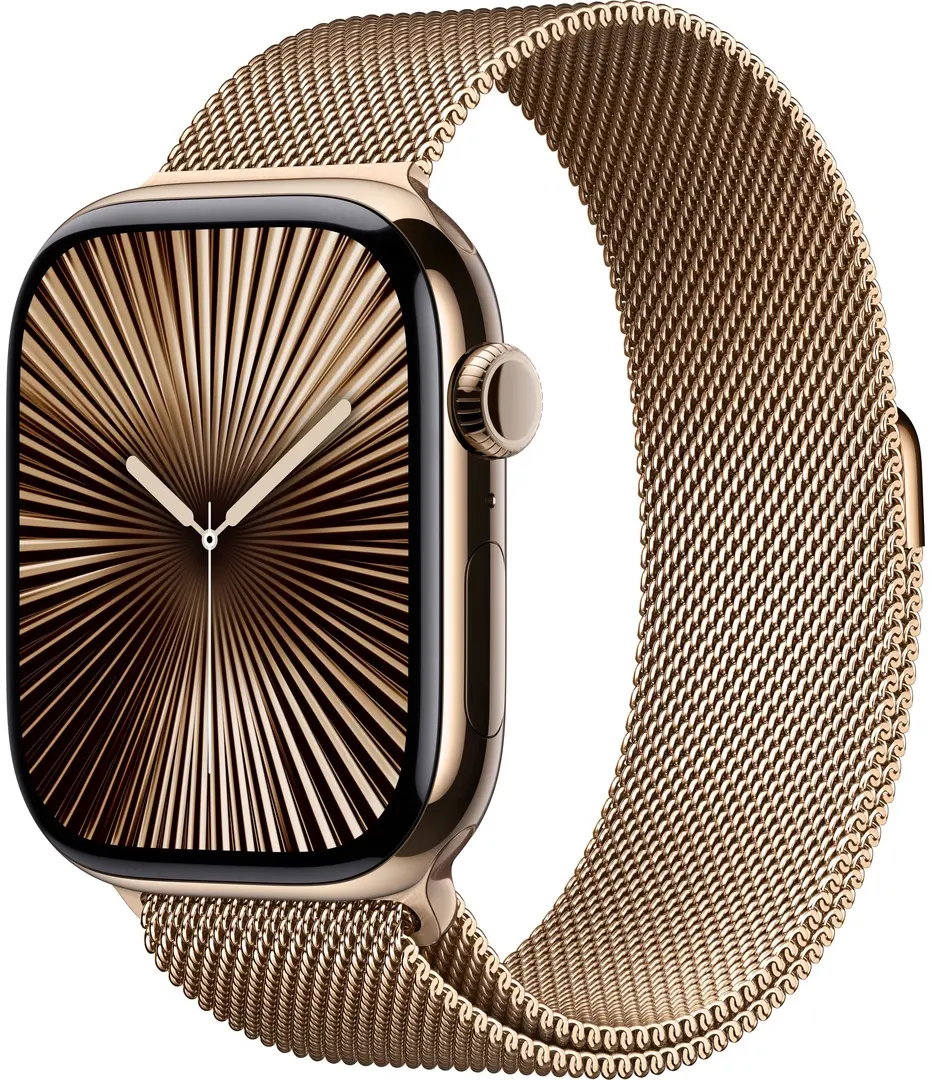 Ceas inteligent Apple Watch Series 10 GPS + Cellular 46mm Milanese Loop M/L (Gold)