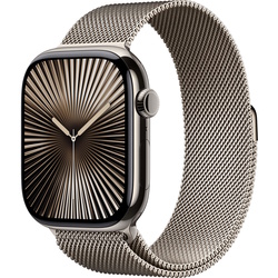 Ceas inteligent Apple Watch Series 10 GPS + Cellular 46mm Milanese Loop M/L (Natural Titanium)