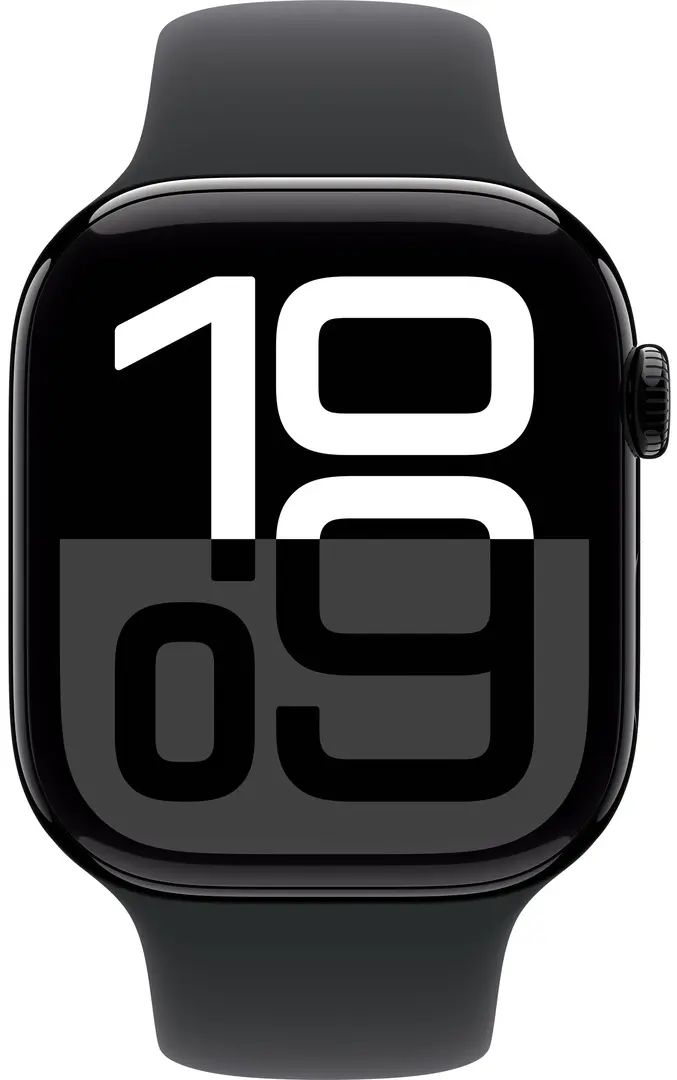 Ceas inteligent Apple Watch Series 10 GPS + Cellular 46mm Sport Band S/M (Jet Black)