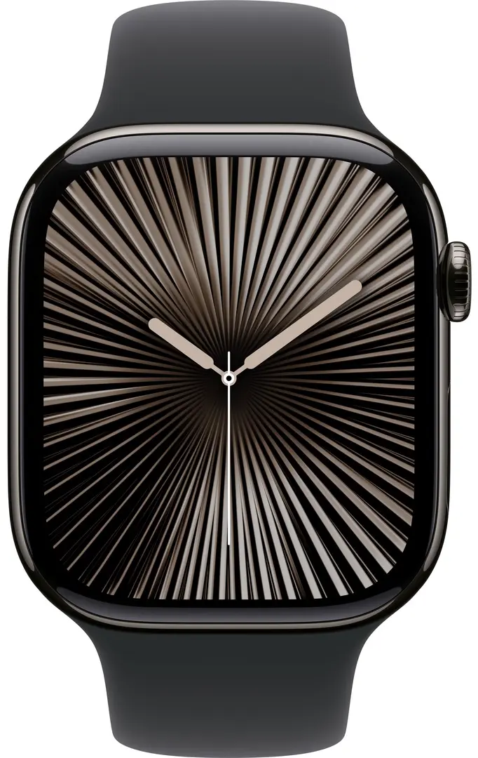 Ceas inteligent Apple Watch Series 10 GPS + Cellular 46mm Sport Band S/M (Slate/Black)